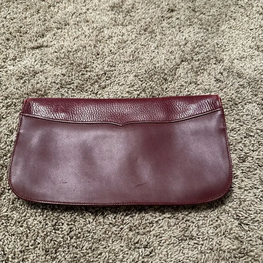 Cartier Vintage Burgundy Leather Clutch